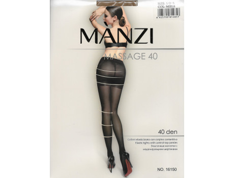 Колготки женские Manzi капрон 40d с моделирующими шортиками 16150