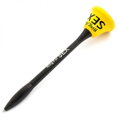 Ручка колокольчик SEX желтая