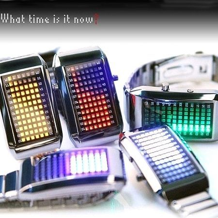 LED watch - Часы браслет Intercrew 72 зеленых светодиода