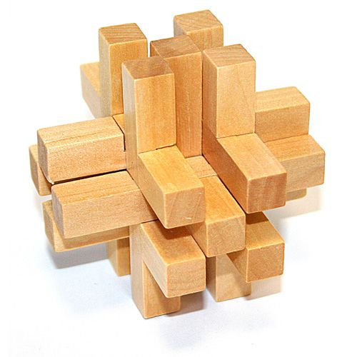 Головоломка деревянная в картонной коробке К48