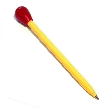 Ручка Спичка шариковая 1 шт H-13,5 см красный колпачок