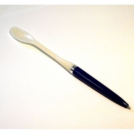 Ручка Ложка сине-белая шариковая