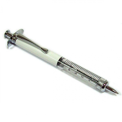 Ручка в виде шприца с жидкостью