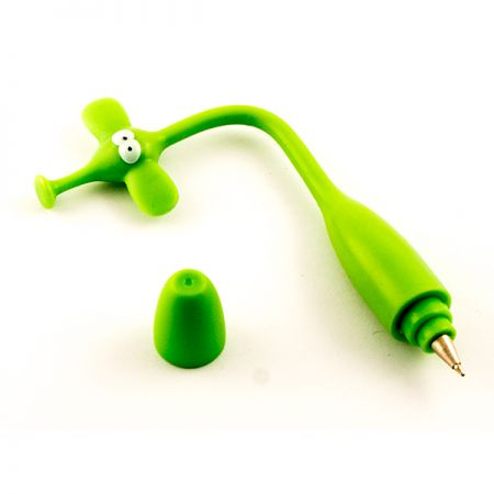 Ручка мягкая Слон шариковая зеленая