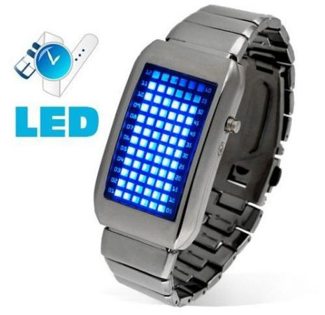 Led watch - Часы браслет Intercrew 72 синих светодиода