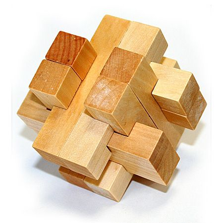 Головоломка деревянная в картонной коробке К45