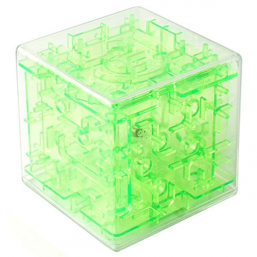 Головоломка лабиринт Куб зеленая