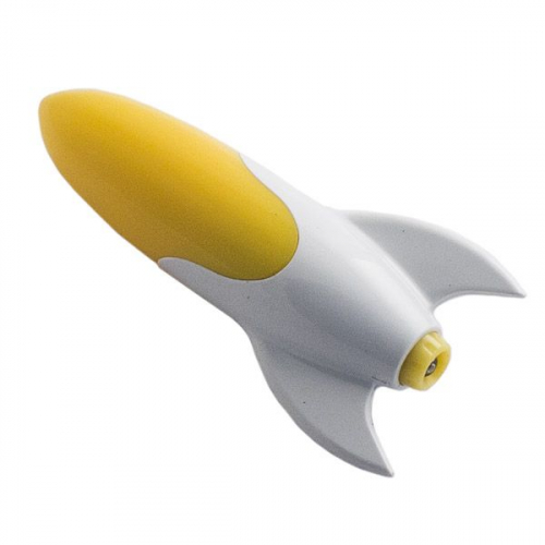 Ручка Ракета желтая с фонариком N 1