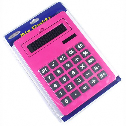Большой калькулятор А5 розовый