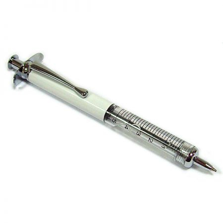 Ручка в виде шприца с жидкостью
