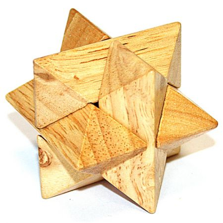 Головоломка деревянная в картонной коробке К54