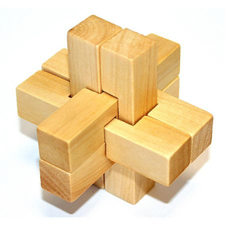 Головоломка деревянная в картонной коробке К56