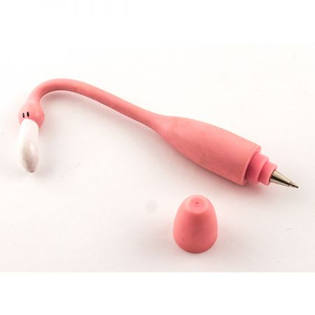 Ручка мягкая Фламинго розовый шариковая
