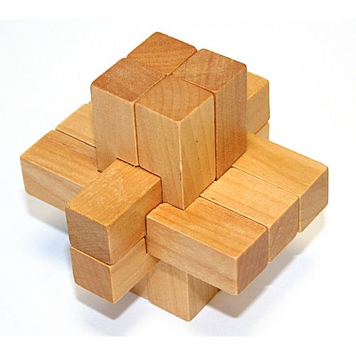 Головоломка деревянная в картонной коробке К42