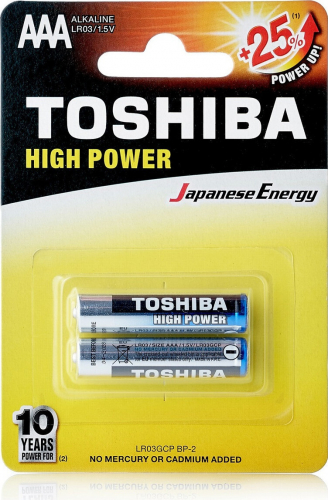 TOSHIBA (мизинчиковые) алкалиновые батарейки 2 шт. - 54р