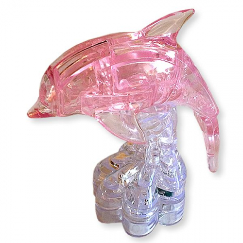 Головоломка 3D Дельфин розовый