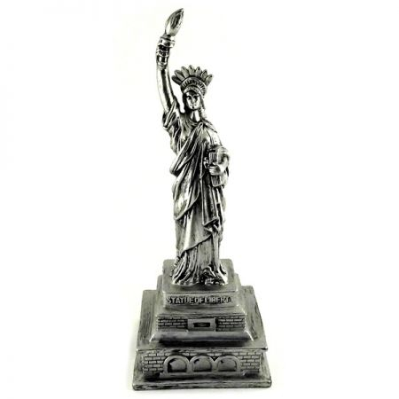 Копилка Статуя свободы серебряная