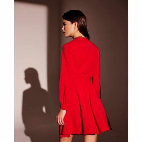Платье женское с запахом мини Красный
