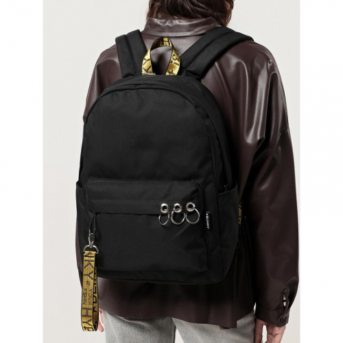 Рюкзак «Кольца» чёрный с желтым BL-A80364