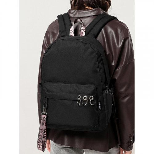 Рюкзак «Кольца» чёрный с розовым BL-A80363