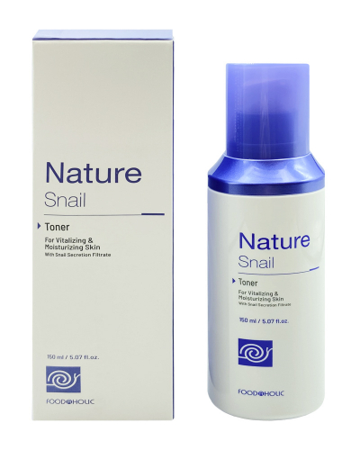 520рFOODAHOLIC NATURE SNAIL EMULSION Восстанавливающая эмульсия для лица с муцином улитки 150мл