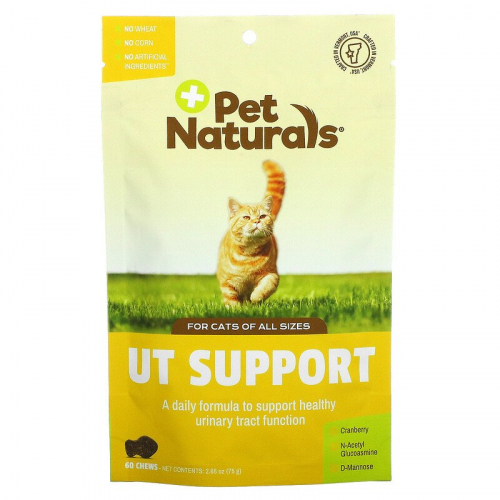 Pet Naturals of Vermont, UT Support для кошек, 60 жевательных таблеток, 75 г (2,65 унции)