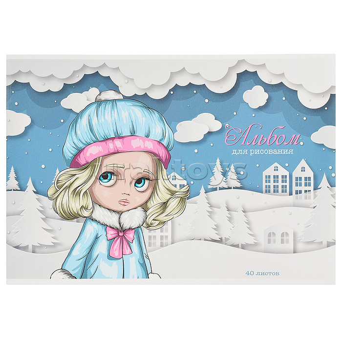 Альбом для рисования 40л. скрепка, А4