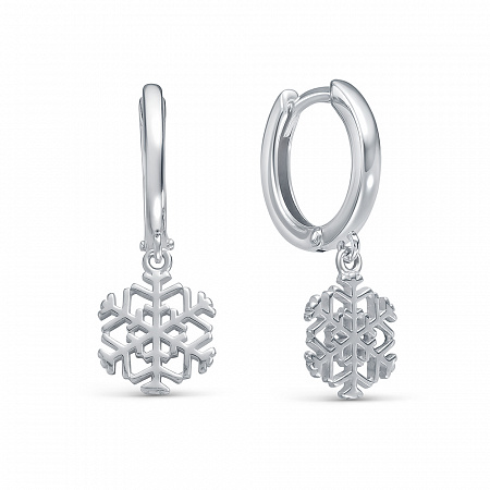 Серьги родированные серебро 925*