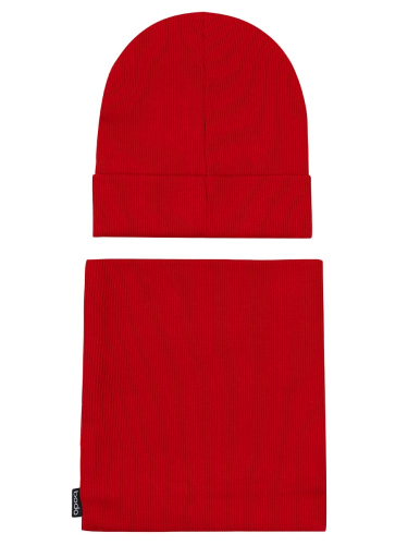 Комплект (шапка, снуд) 13-180U; красный