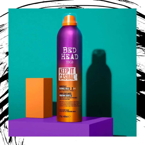 TIGI Bed Head Keep It Casual Лак для волос гибкой фиксации с эффектом расчесывания, 400 мл