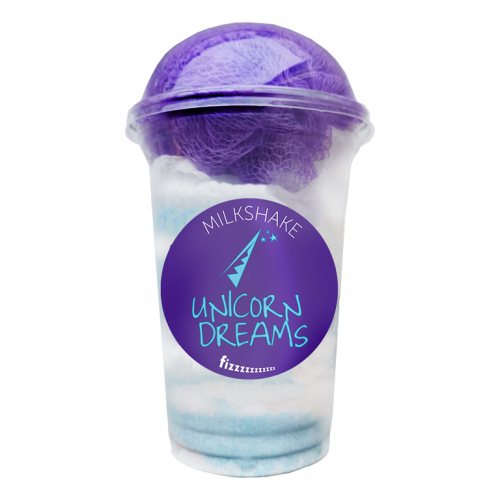 Подарочный набор «Unicorn Dreams» MODO MILKSHAKE (шипучая соль для ванн, мочалка)