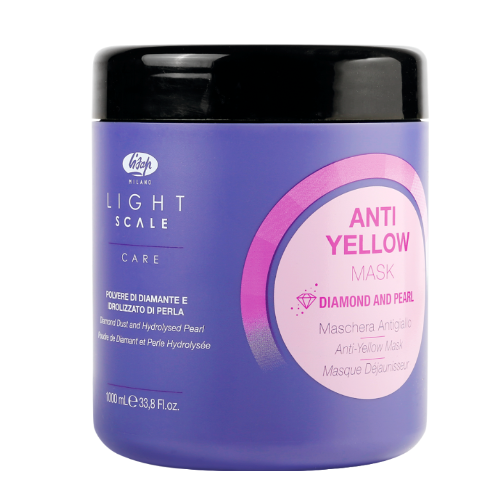 LISAP Маска для осветленных, мелированных и седых волос / Light Scale Care Anti Yellow Mask 1000 мл