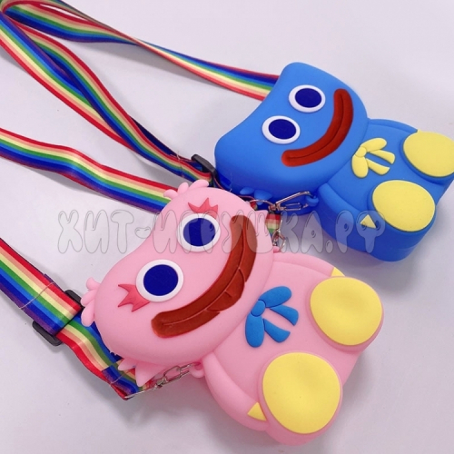 Силиконовая сумка  Huggy Wuggy Хагги Вагги с регулирующимся ремешком в ассортименте sym_HW, sym_HW