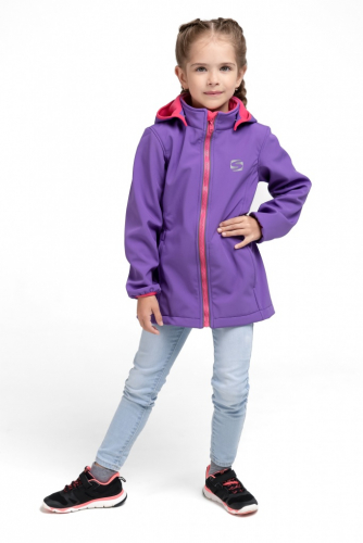 Куртка для девочки Softshell Фиолетовый-фуксия