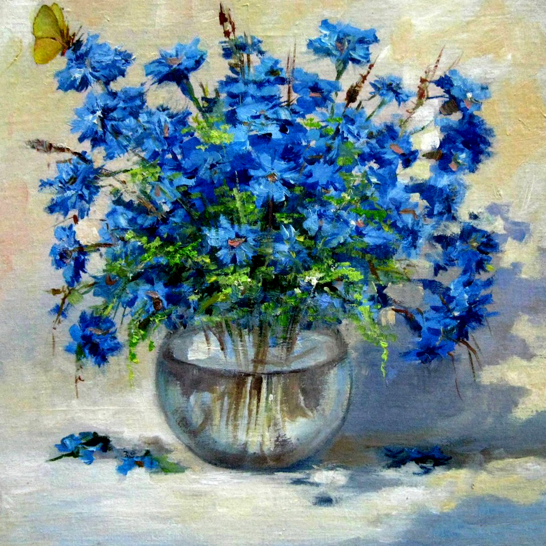 Номер незабудки. Андрияка букет незабудок. Васнецов васильки. Синяя ваза с цветами. Голубые цветы в вазе.