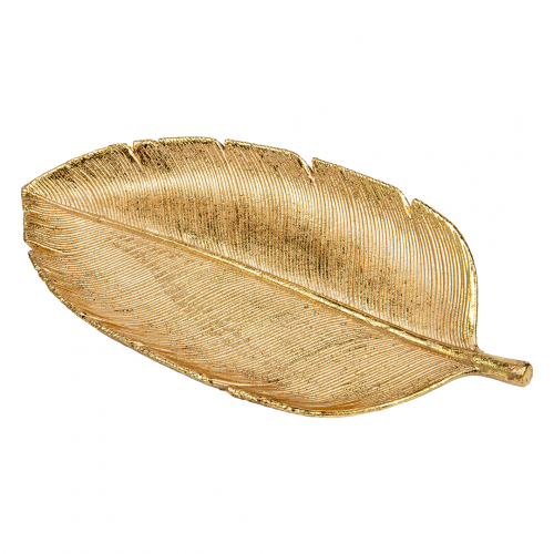 Блюдо Пальмовый лист, Д280 Ш132 В25, золотой