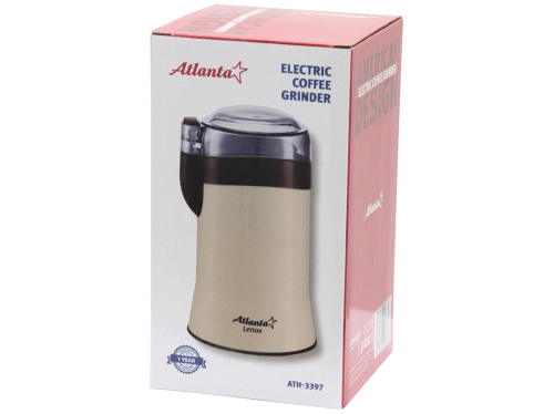 Кофемолка электрическая Atlanta ATH-3397, на 60г кофе, 160Вт арт.ATH-3397 (brown)