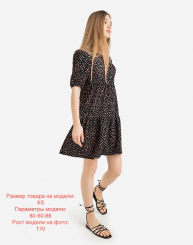 Платье GDR023418 цвет:черный/разноцветный