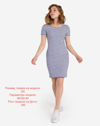 Платье GDR022649 цвет:темно-синий/белый