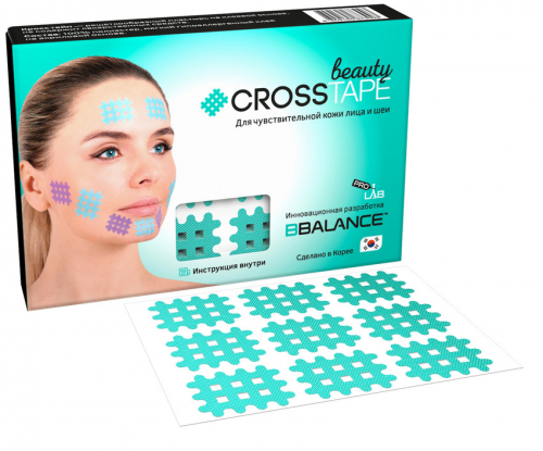 Кросс тейпы для лица CROSS TAPE BEAUTY™ 2,1 см x 2,7 см (размер А) цвет мята