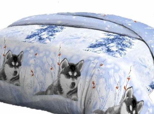 Простыня 1,5 спальная бязь 120 гр/м Хаски 3D арт. 4125 / 4163