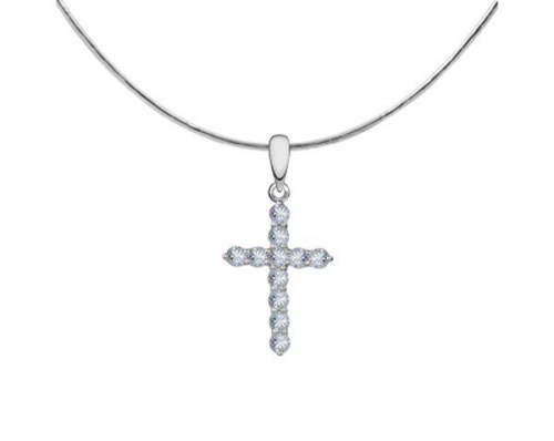 Подвеска из серебра куб.циркон., В10-0030