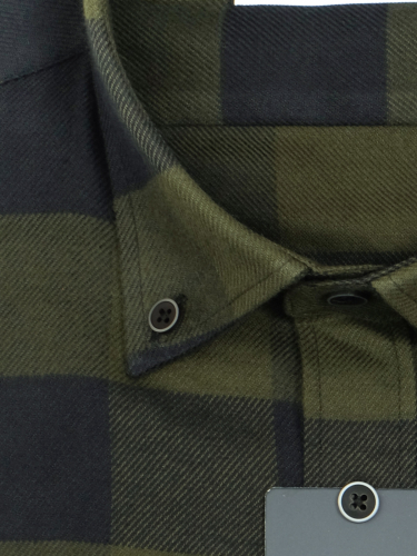 1637TSF Приталенная мужская рубашка с длинным рукавом Slim Fit и воротником Button-Down