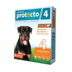Protecto Капли против блох и клещей для собак, от 40 до 60 кг