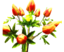Букет тюльпанов с добавками, 9 голов, высота 48см, (20шт микс)