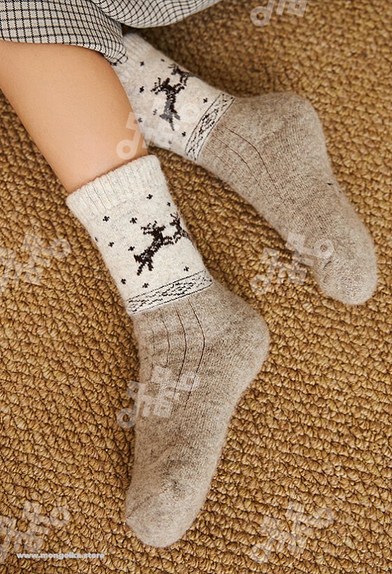 Носки детские из 100% монгольской шерсти         (арт. 02105)