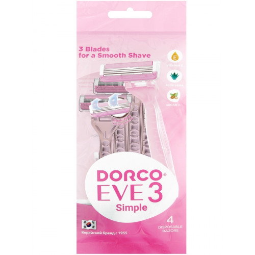 Dorco TRC200PK-4P EVE 3 Жен однор.3лезвия с плав.гол. (пакет 4шт)