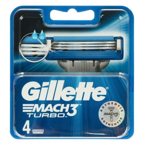 Gillette Mach3 Turbo (4шт) RusPack orig (пластик)