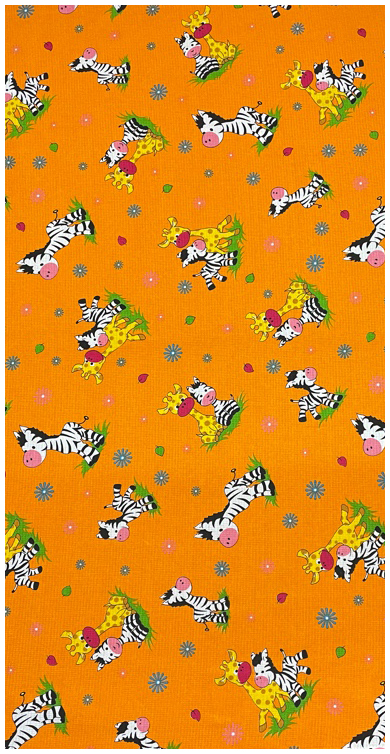 Полотенце вафельное банное ЖИРАФИК С ЗЕБРОЙ - оранжевый р-р 82х150
