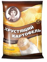  Чипсы Хруст.картофель в ломтиках 70г/20 Соль